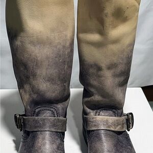 Frye Black and Cream Women's Boots